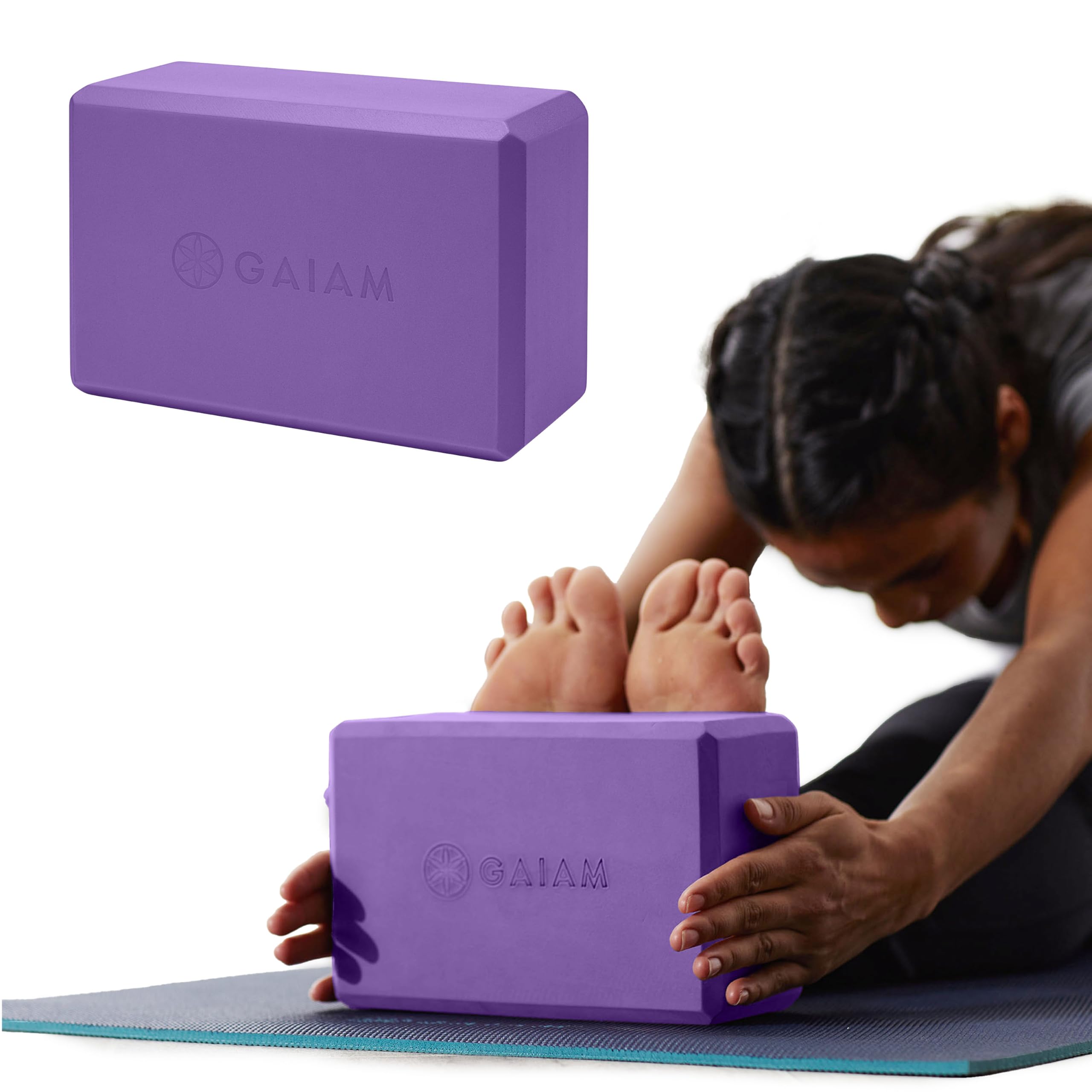 Deep purple Gaiam EVA foam yoga block