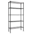 Black Amazon Basics 5-shelf adjustable steel wire storage shelving unit 36 x 14 x 72 inches