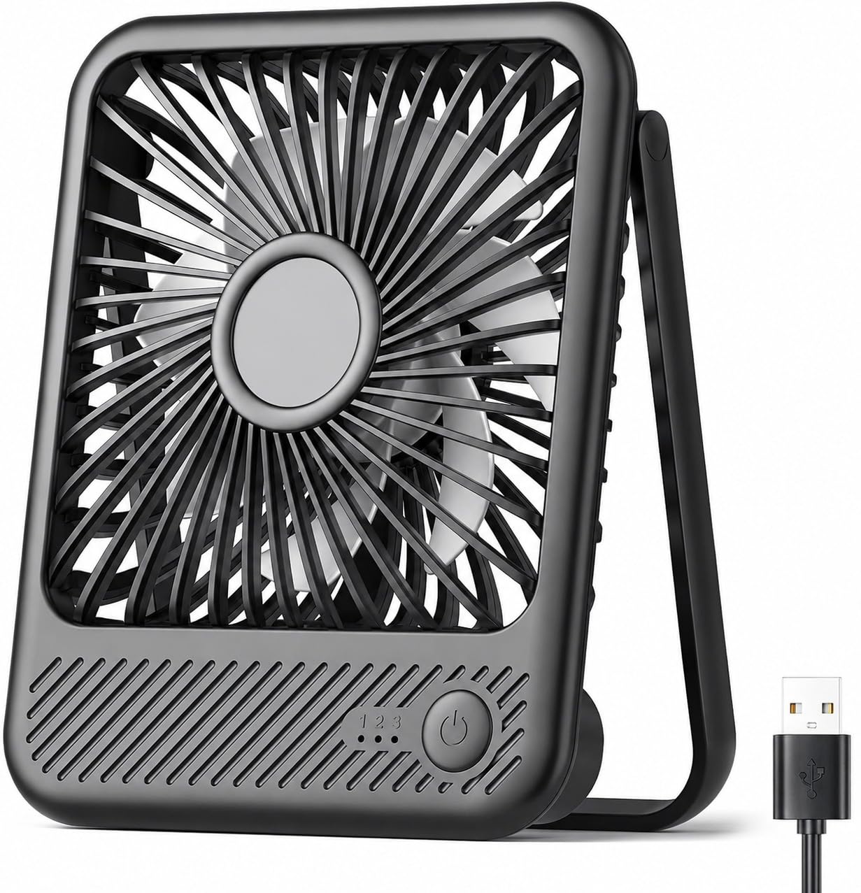 Koonie mini USB desk fan on a work desk