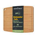 Keechee Dishwasher Safe Cutting Board, Lightweight & Durable Wood Cutting Board, Reversible with Juice Groove, Easy to Store & Clean, Ideal Kitchen Gift for Home Cooks