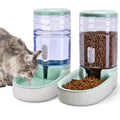 Kacoomi automatic pet feeder water dispenser two 1-gallon containers feeding bowl