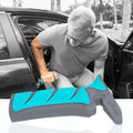 Vive car assist handle installed on vehicle interior grab bar showing scratch-proof latch