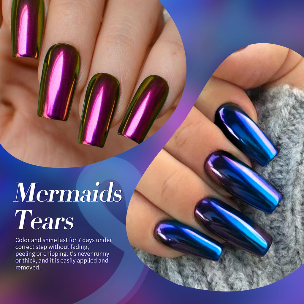 Born Pretty Chameleon Nail Polish Set 6 Colors Chrome Holographic Metallic image 4
