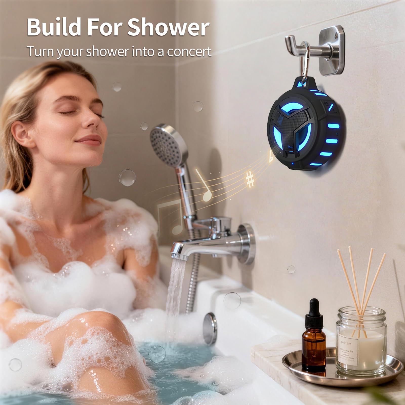 EBODA Bluetooth Shower Waterproof Speaker Portable Gifts for Kayak Teens image 3