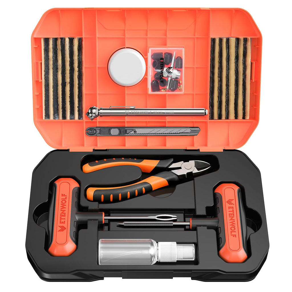 ETENWOLF Tire Repair Kit 42 Pcs, Heavy Duty Tire Plug Kit to Fix Punctures
