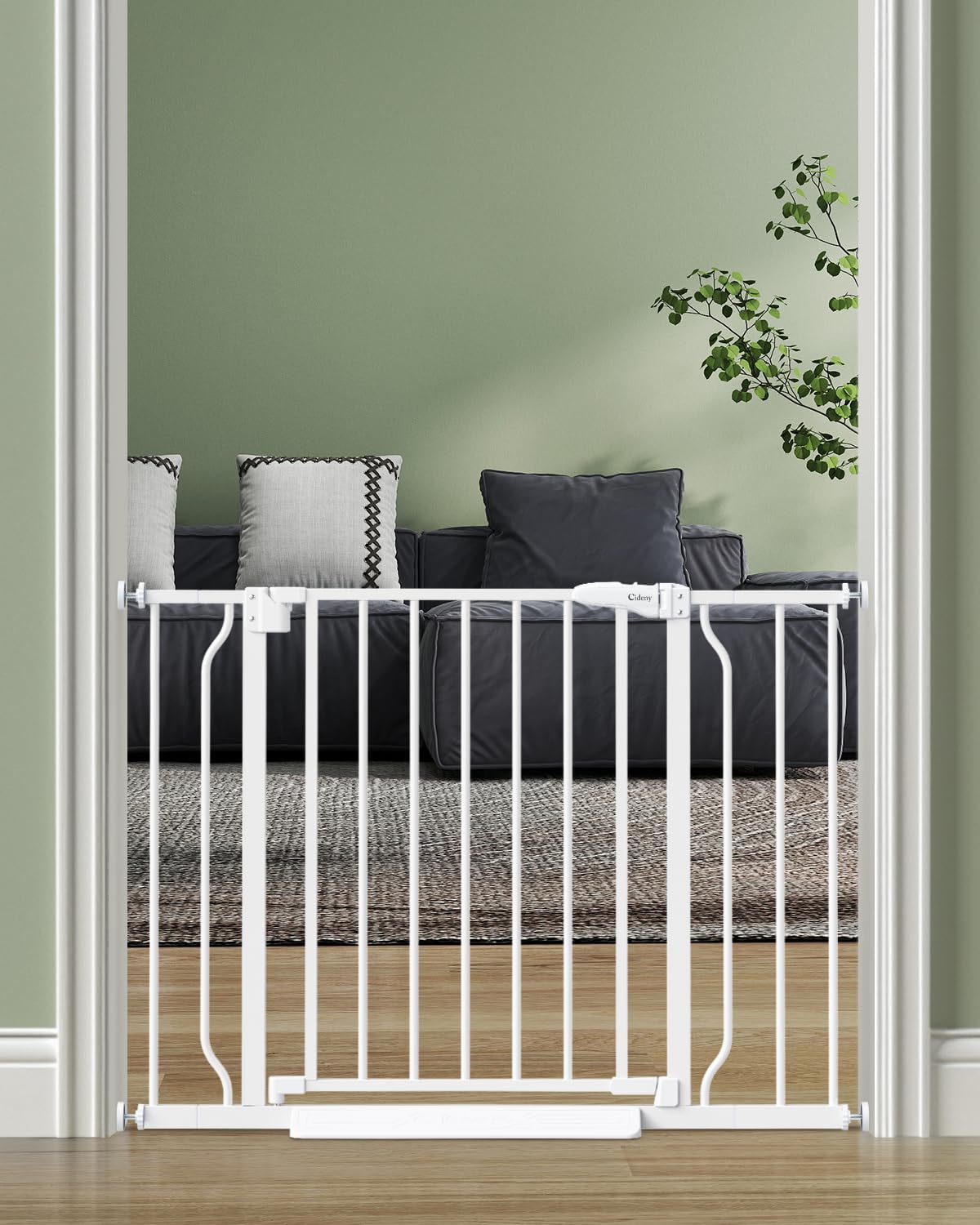 cideny adjustable auto-close baby gate installed in doorway 29-40in
