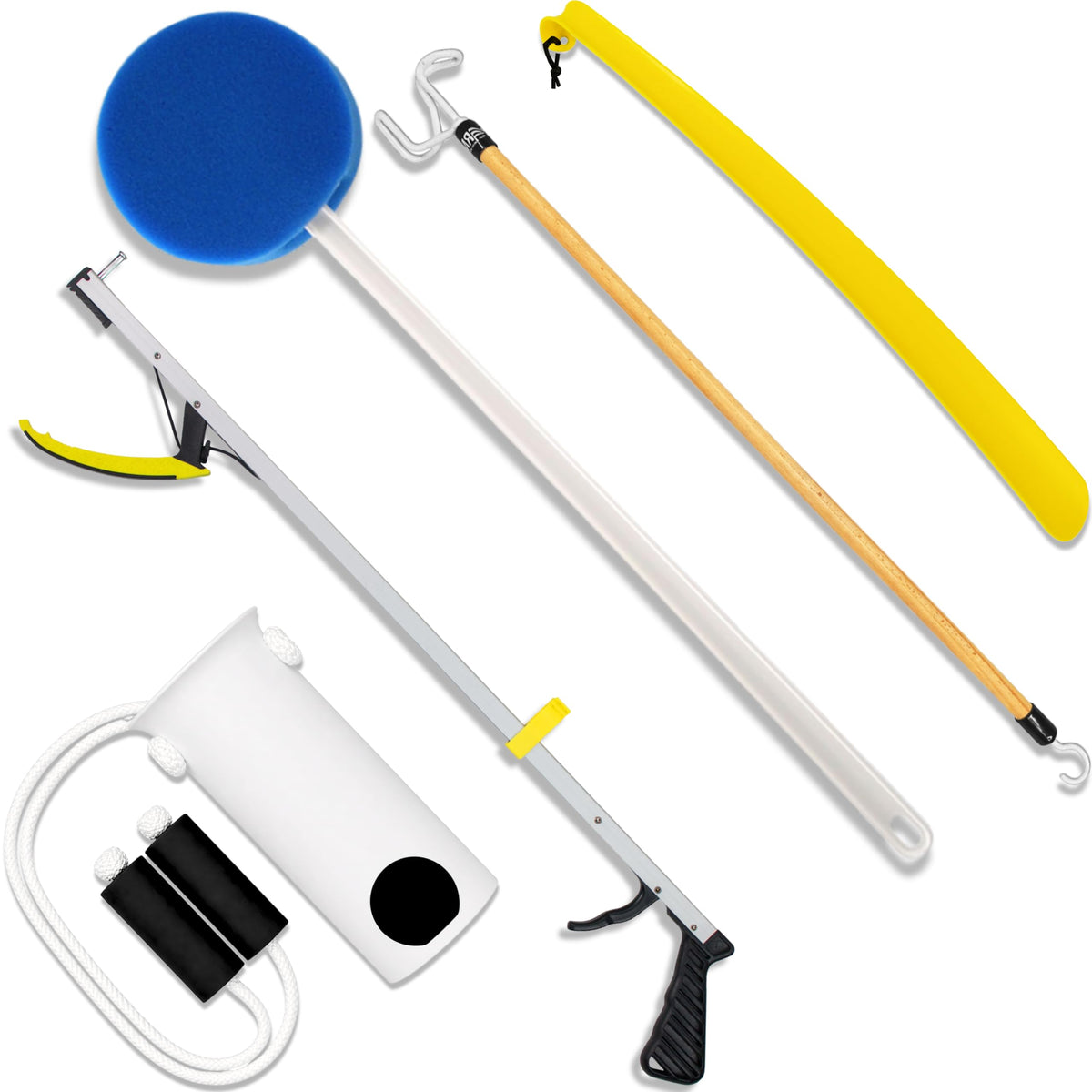 RMS 5-piece hip and knee mobility kit including 26-inch reacher grabber