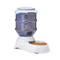 Small Amazon Basics gravity pet food feeder 152 fl oz with removable lid