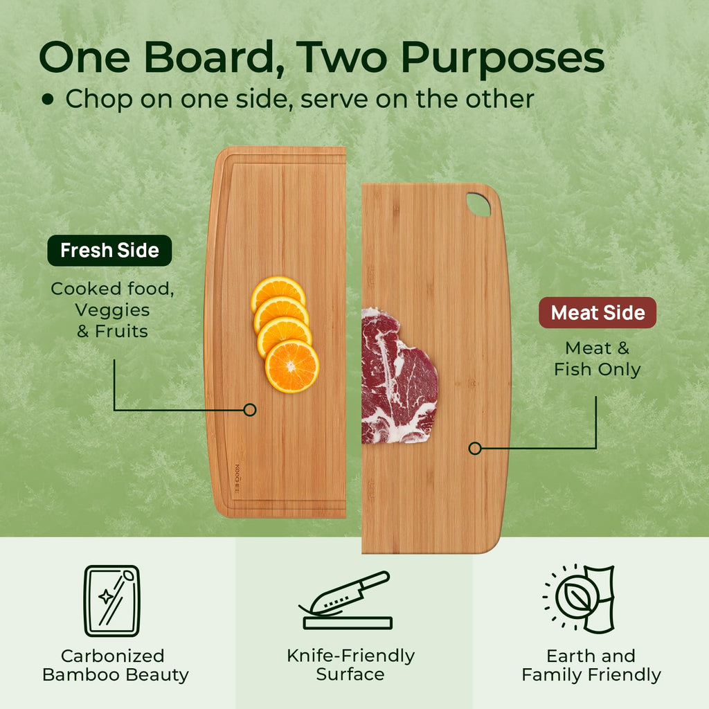 Keechee Dishwasher Safe Cutting Boards 15.4x11.7in Heat-Resistant Chopping & Charcuterie Board with Juice Groove, Durable Lightweight Kitchen Essentials for Meat, Vegetables, Easy Clean image 4