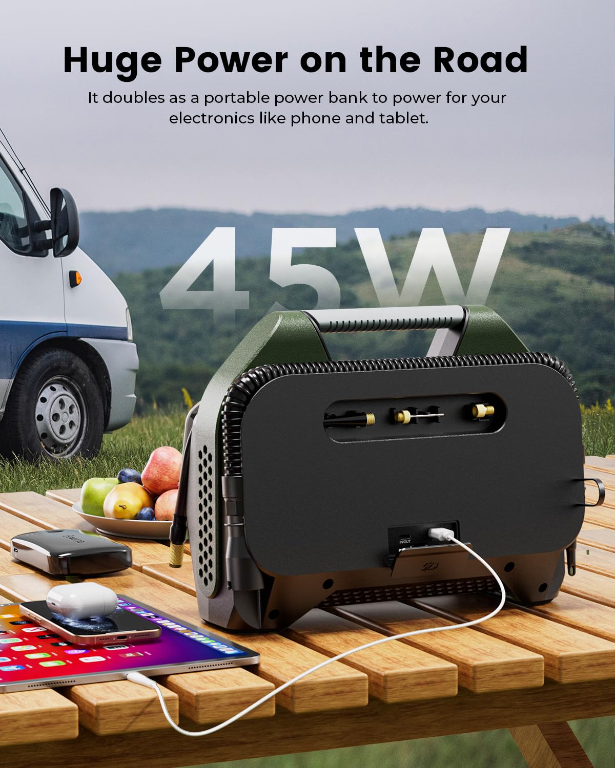 ETENWOLF VORTEX S7 Tire Inflator for Heavy-duty Vehicle with 38400 mAh image 7