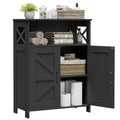 Homhedy farmhouse bathroom storage cabinet with doors, small white floor cabinet