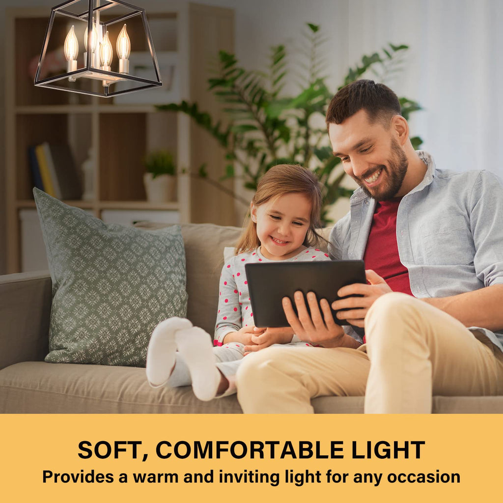 Sigalux Candelabra LED Light Bulb 60W, Chandelier Bulbs Dimmable, 4.5W, 500LM 2700K Soft White, E12 Base, Flame Tip CA10 Candle Light Bulbs, 16 Pack image 5