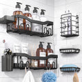 NESOMI stainless steel adhesive shower caddy mounted on tiled shower wall