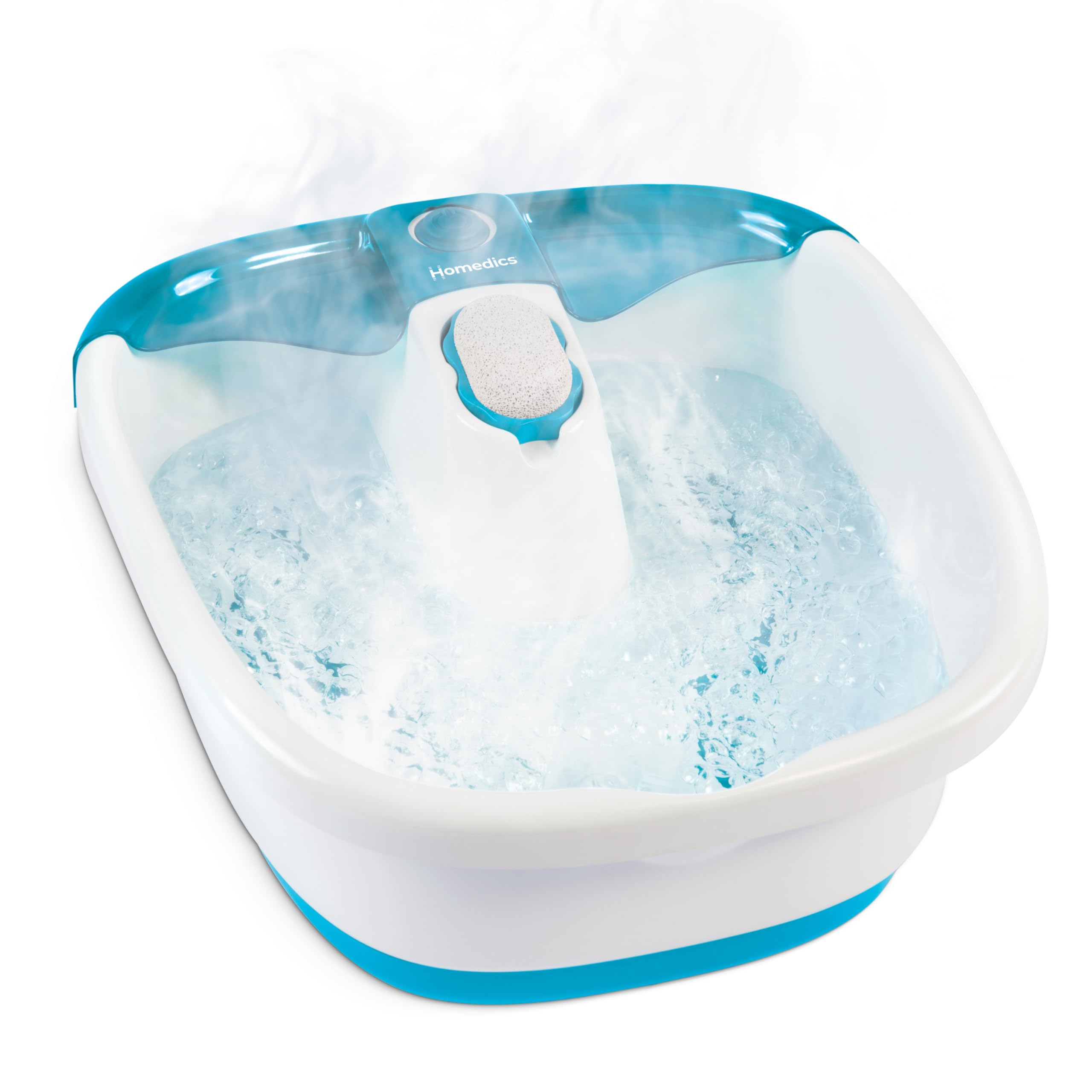 Homedics Bubble Mate foot spa, bubbling water, massage rollers, toe-touch control