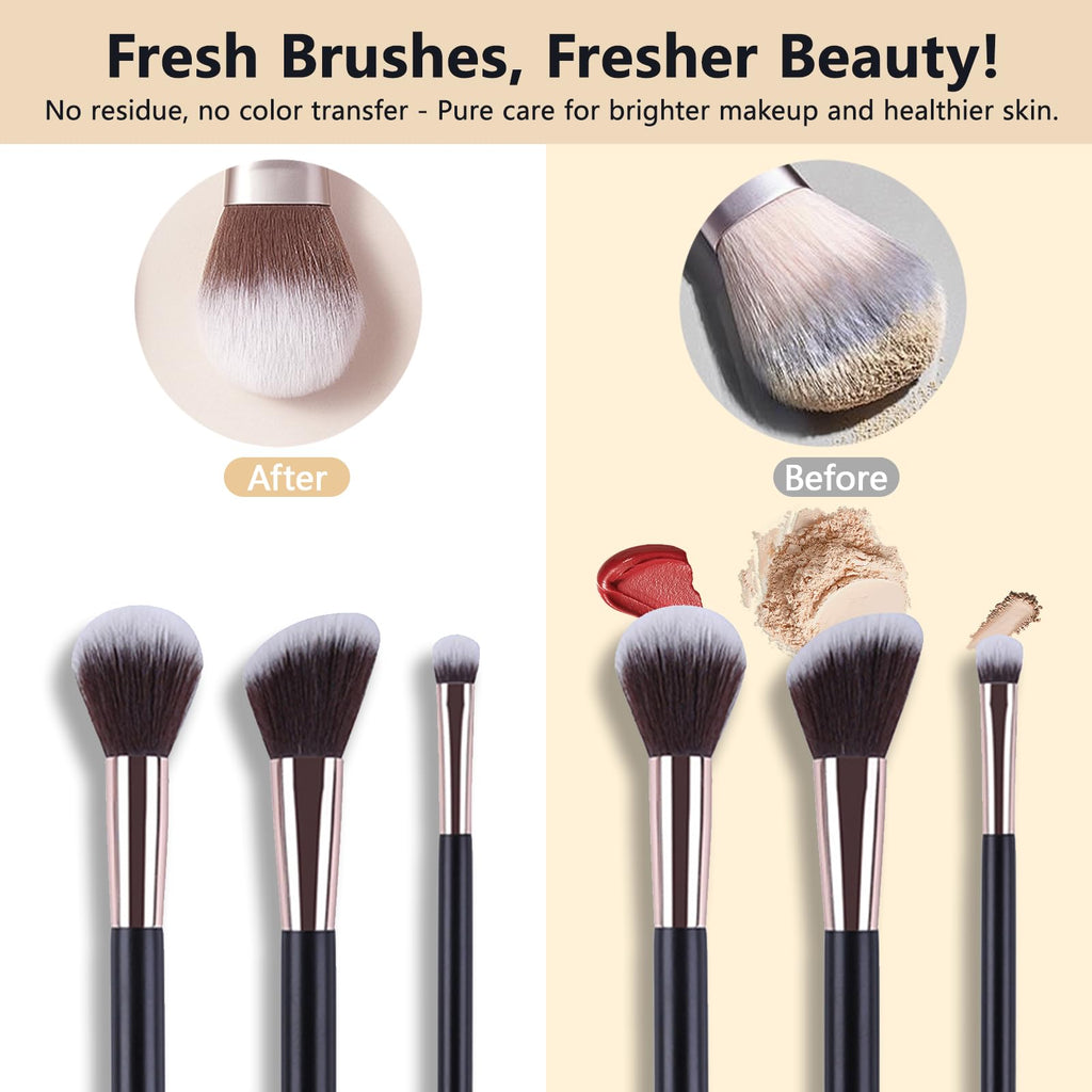Cucufor Electric Makeup Brush Cleaner Machine - 2 Adjustable Clean Speeds & Powerful Dehydration Function Portable Cosmetic Brushes Cleaner for All Size Beauty Makeup Brush Set image 4