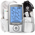 AUVON handheld 24-mode TENS unit with attached electrode pads
