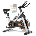 Black YOSUDA stationary exercise bike with tablet holder and adjustable seat