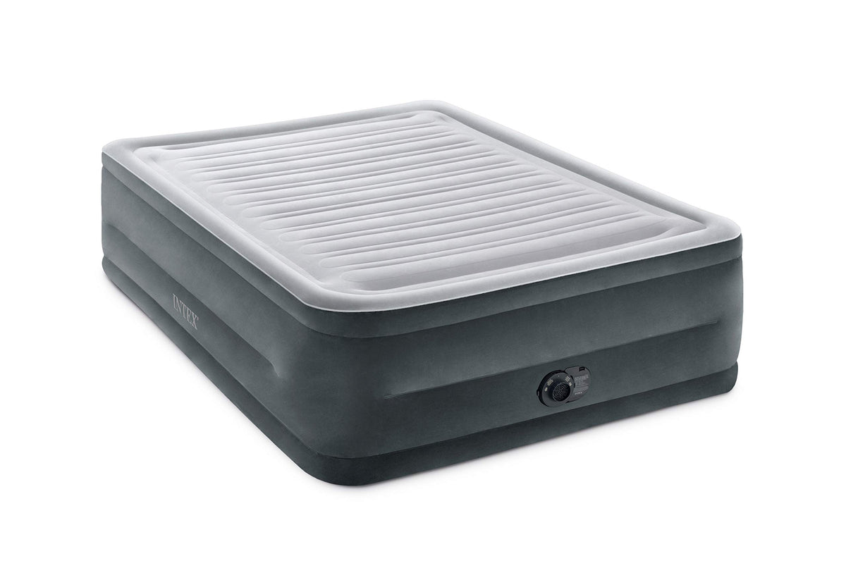 Intex 22-inch high-rise queen inflatable air mattress with built-in pump