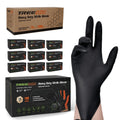 Box of TREEGO black 10 mil diamond grip nitrile gloves, medium, 1000 count