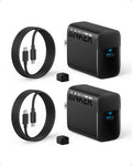 Two Anker 45W USB-C charger blocks side by side