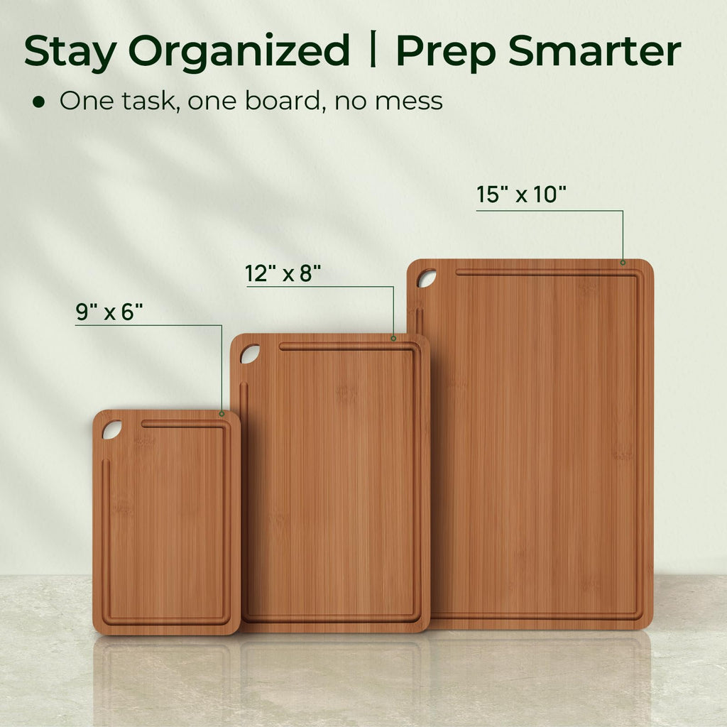 Keechee Bamboo Cutting Board, Wood Chopping & Butcher Block for Kitchen image 7