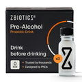 ZBiotics Pre-Alcohol Probiotic single bottle with label on white background