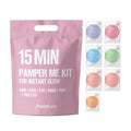 Naisture Pamper Me 7-piece Korean spa mask kit showing face, eye, hair, hand, foot masks