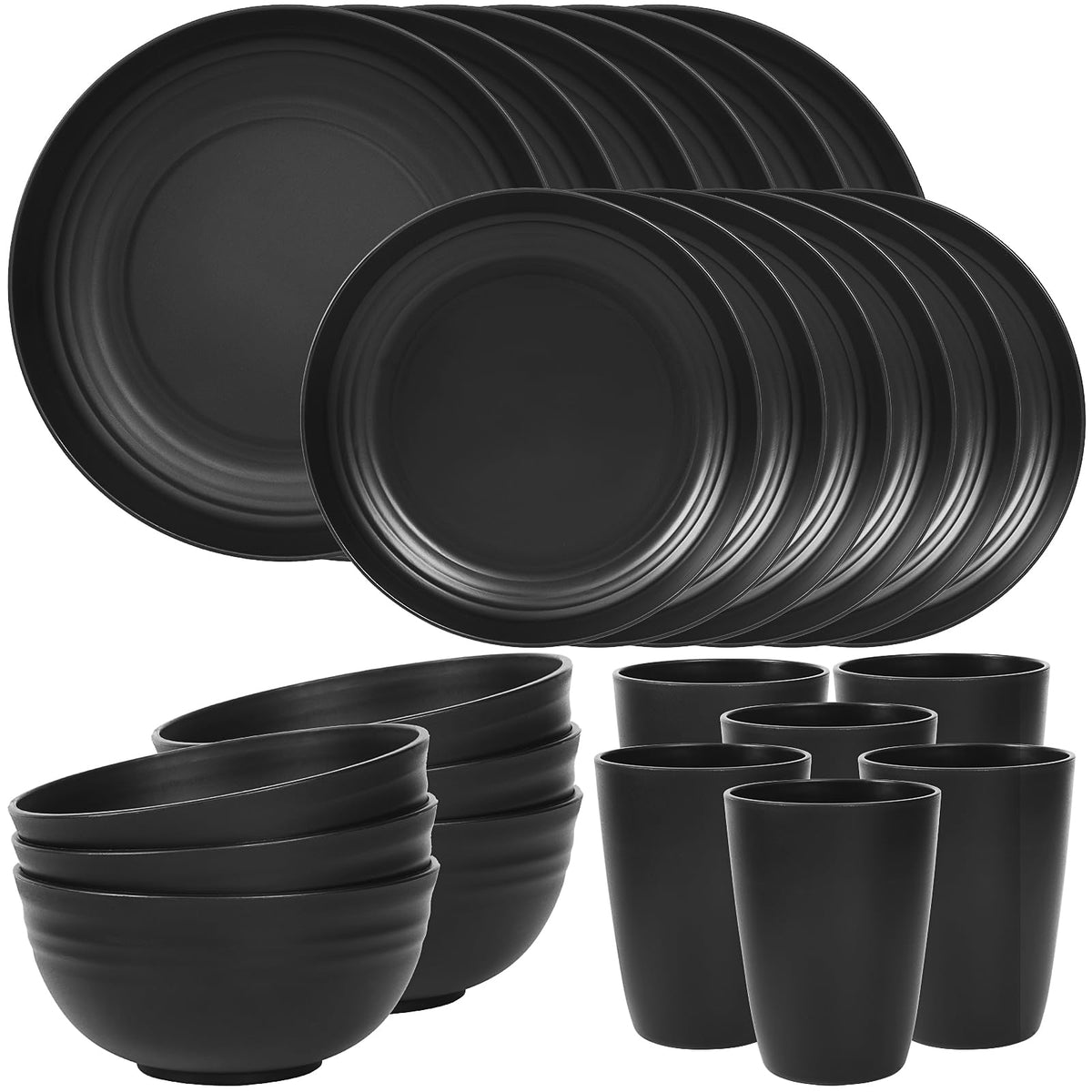 Quatish Quatish 24 Piece Plates and Bowl - Kitchen & Dining