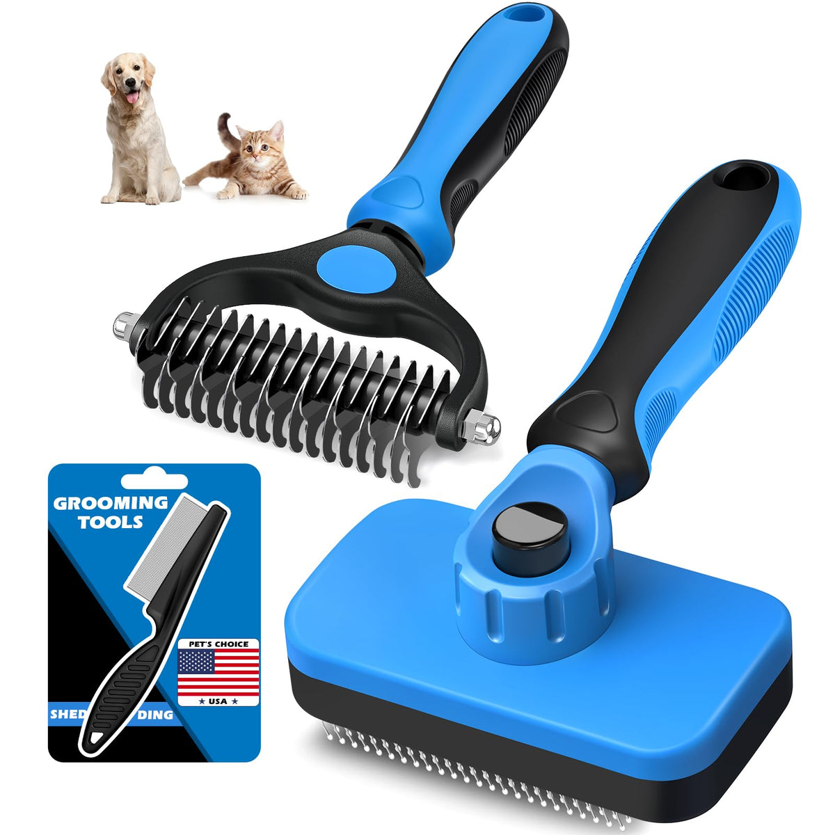 Augwind Professional 3PCS Self Cleaning Slicker Brush - Other Products