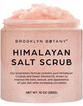 Jar of Brooklyn Botany Himalayan salt body scrub 10 oz with label