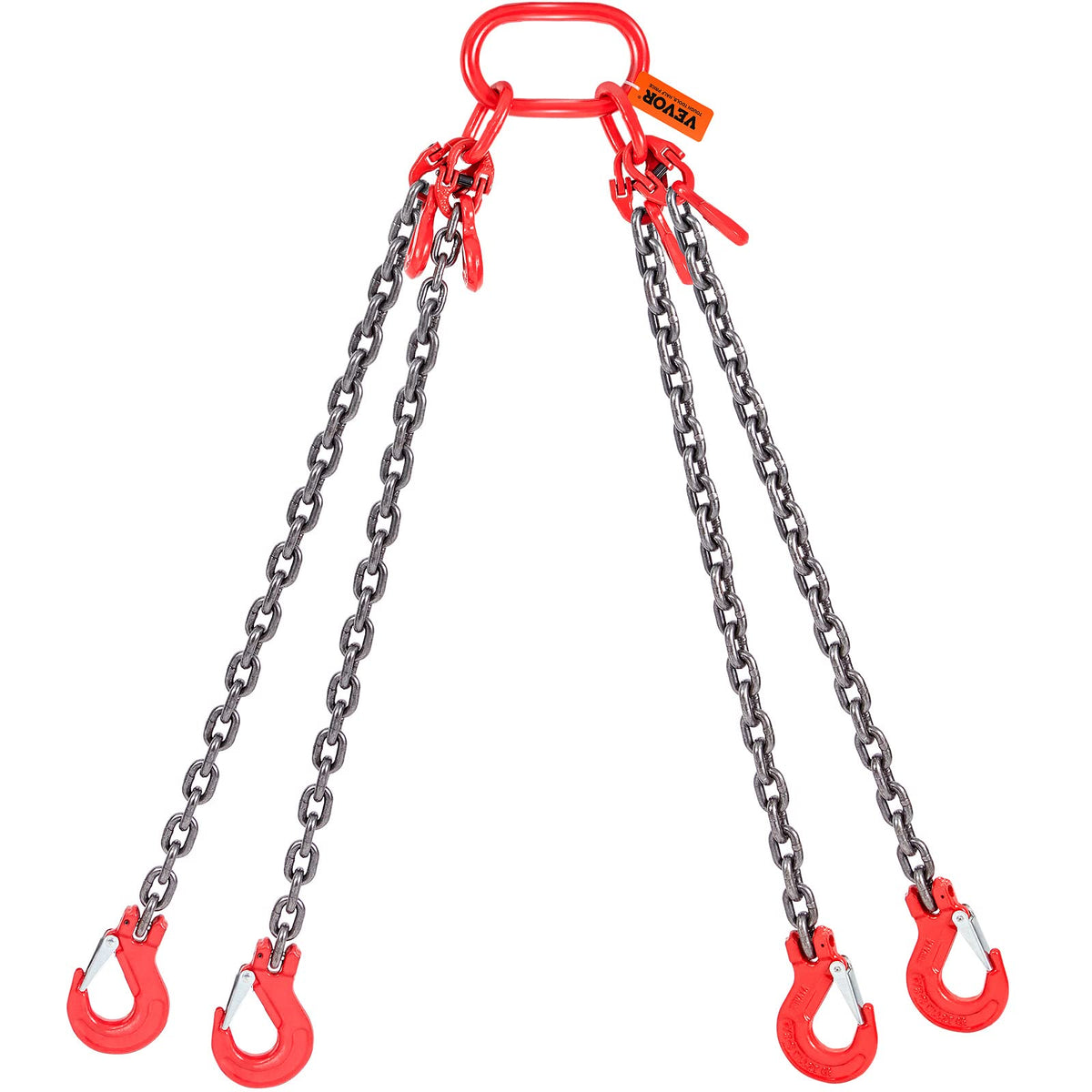 VEVOR 5/16 in x 5 ft chain sling, hooks attached, 11000 lb capacity