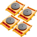 Four VEVOR low-profile machinery skates with PU wheels and 360° rotation non-slip caps