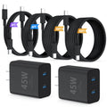 QZIIW 45W dual-port USB-C wall charger showing two USB-C ports