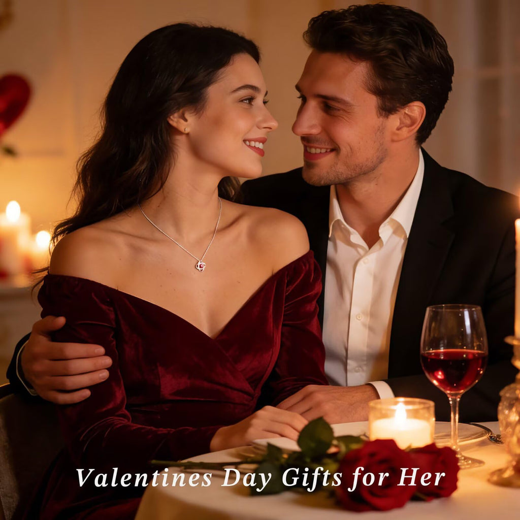 Iefil Simulated Emerald Necklace, Anniversary Birthday Gifts for Women image 7