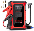 GOOLOO A3 3000A portable jump starter/air compressor on garage floor
