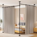 Black SUNALLY adjustable room divider privacy screen extended