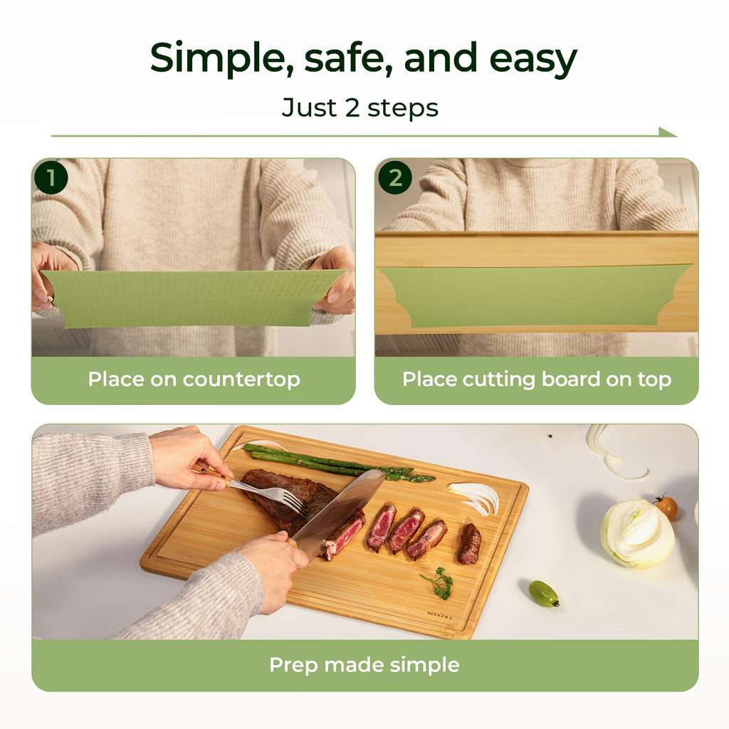 Keechee 2PCS Silicone Non-Slip Mat for Cutting board, Preventing Cutting Injuries in the Kitchen Chopping Boards Feet for Kitchen Safe, Warm Gifts for Kitchen & Home Protector image 2