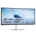 Dell 34-inch curved ultrawide monitor front view showing WQHD display