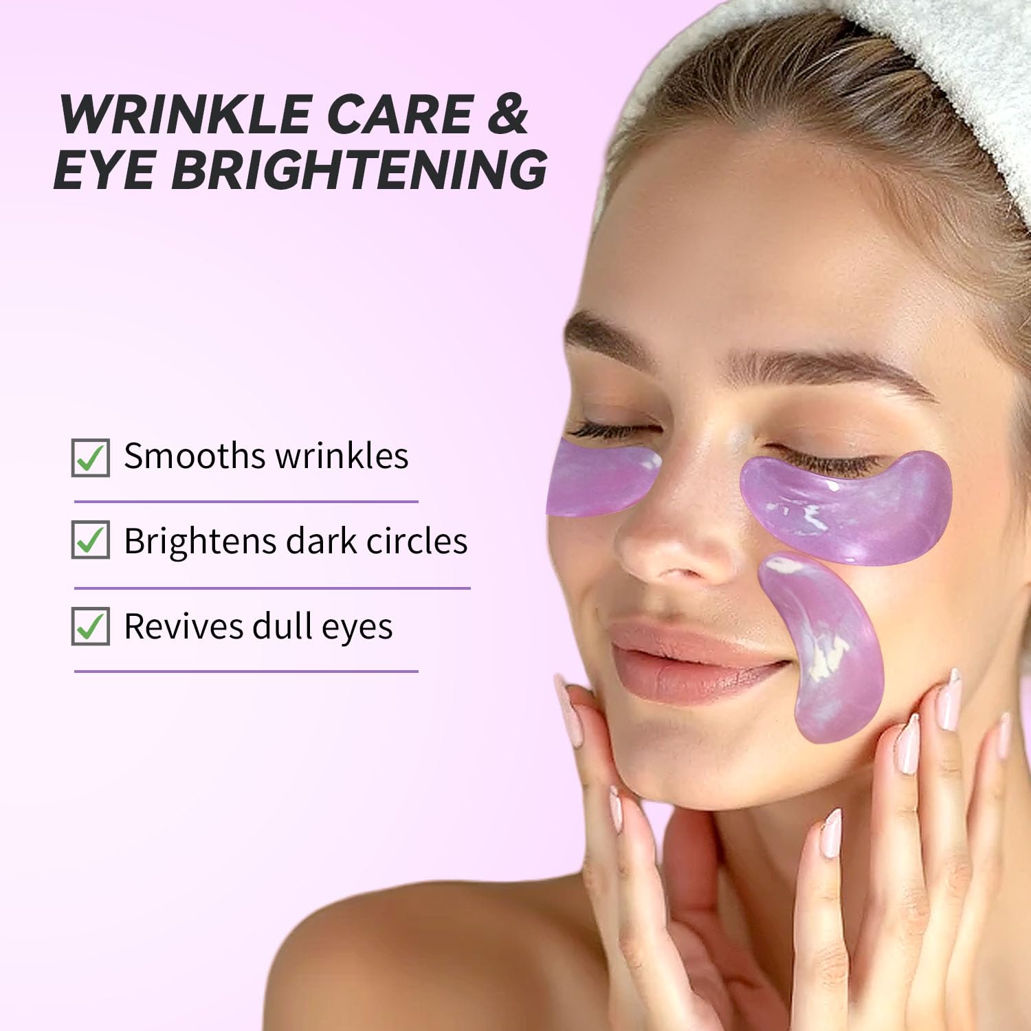 Maskiss Retinol Under Eye Patches (24 Pairs), Lavender Purple Eye Masks for Dark Circles, Puffy Eyes & Wrinkles, Firming Collagen Eye Patches, Vegan Cruelty-Free Skincare Gifts for Women image 6