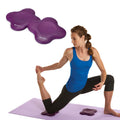 Purple Gaiam knee and elbow pads cushion on white background