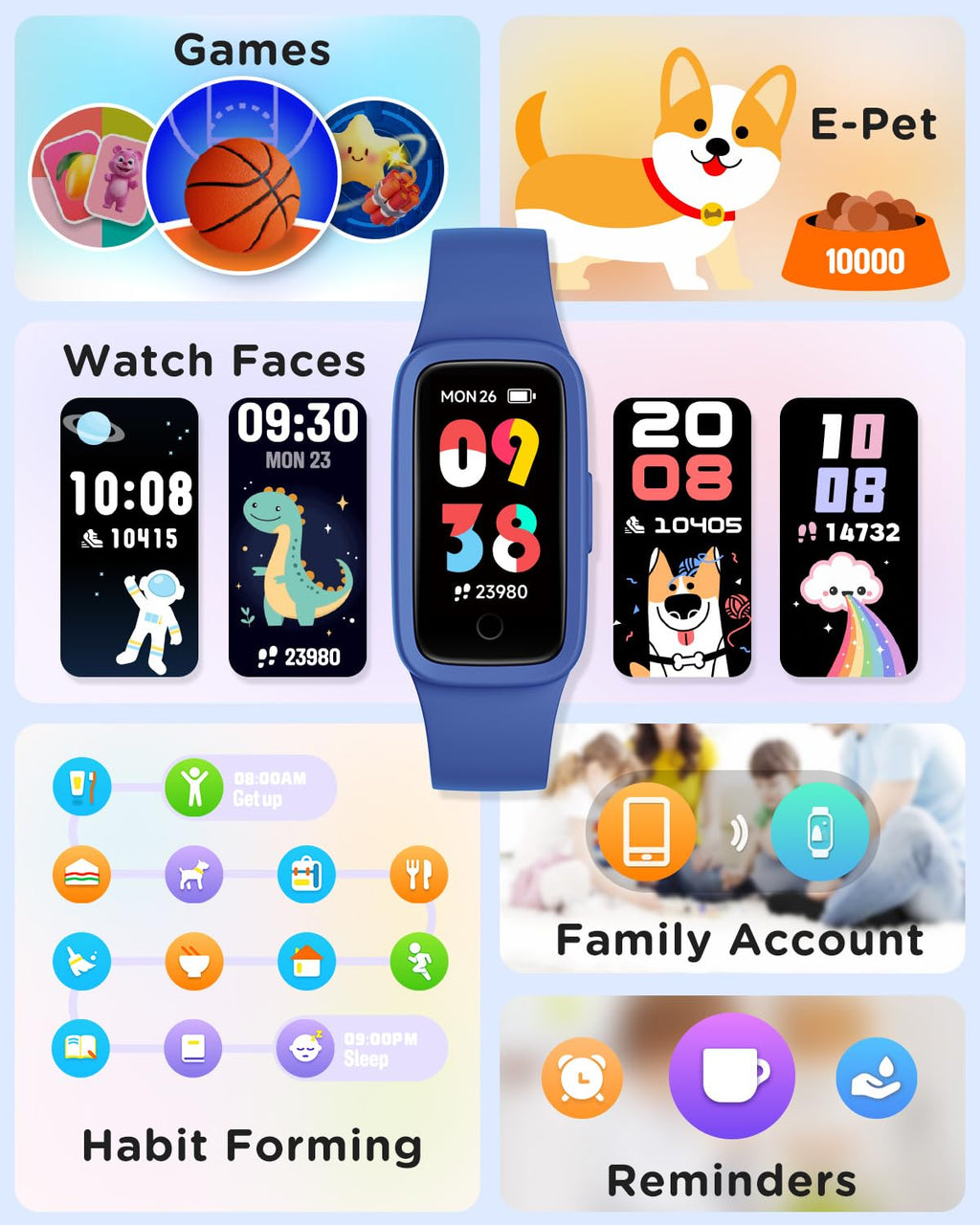 Vigor 3 Kids Fitness Tracker Watch, AMOLED Screen for Boys Girls Ages 5-15 image 8