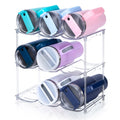 spospo stackable water bottle organizer holding multiple 40oz Stanley tumblers