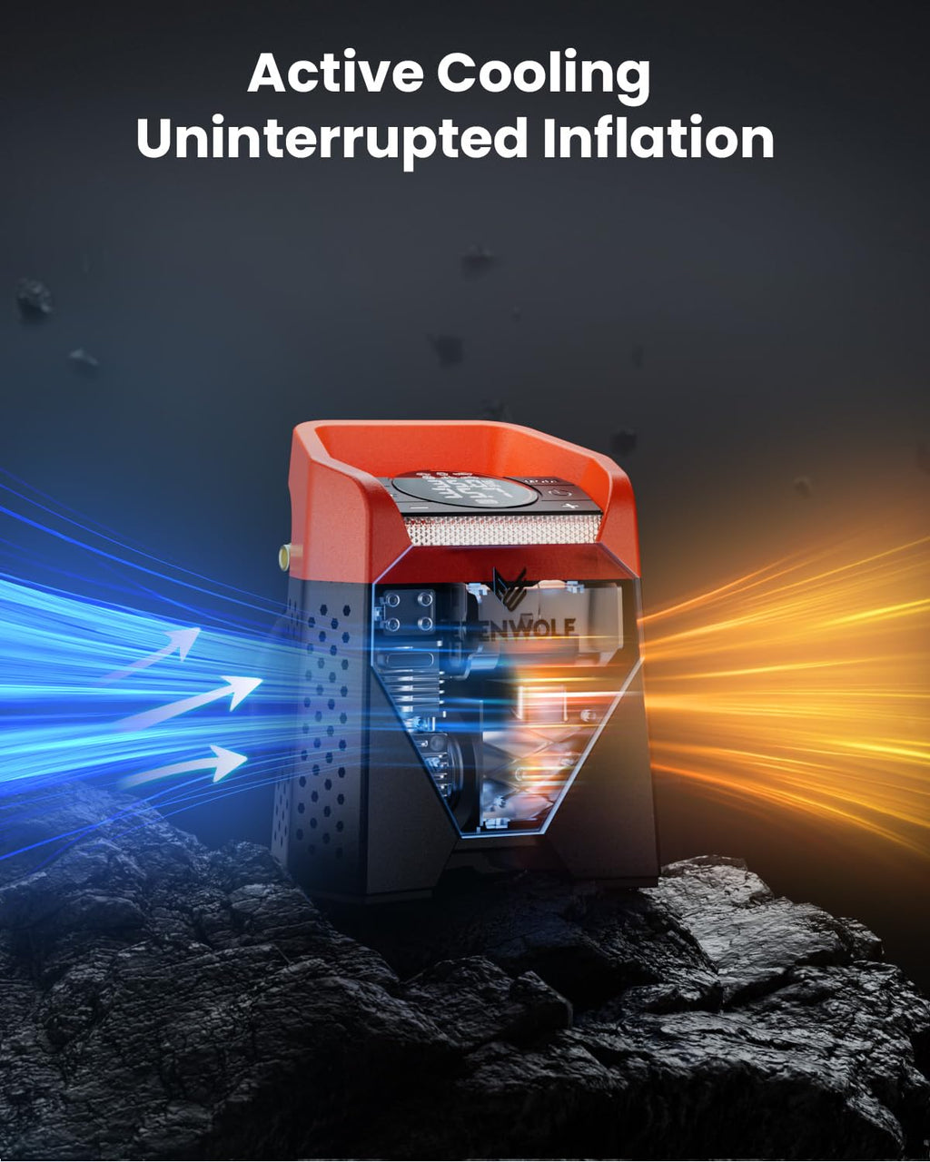 ETENWOLF Zephyr S5 Heavy-Duty Tire Inflator Portable Air Compressor image 5