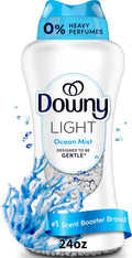 Bottle of Downy Light Ocean Mist laundry scent booster beads 24 oz