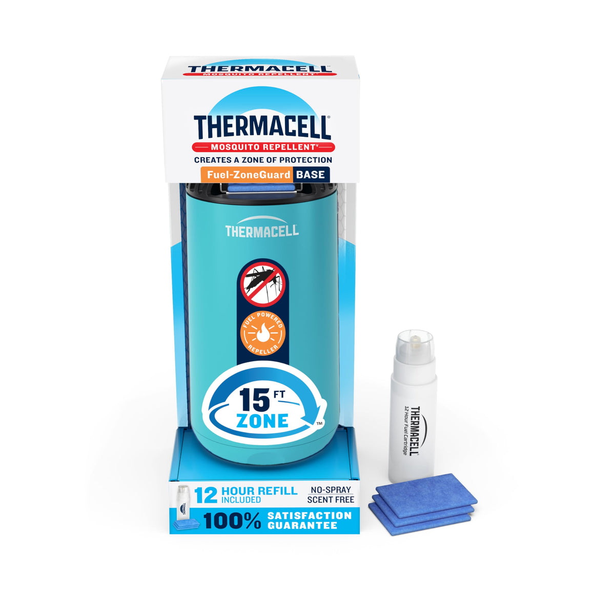 Glacial Blue Thermacell Fuel-ZoneGuard patio mosquito repeller