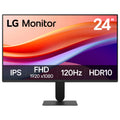 LG 24-inch Full HD IPS monitor on slim black stand, front view