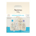 Aveeno Baby Welcome Little One 5-item essentials including lotion, wash, shampoo and cream in gift box