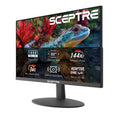 Sceptre 22-inch black gaming monitor with slim bezels and built-in speakers displaying a desktop screen