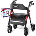 VOCIC Z21 rollator walker with padded seat, backrest and 8-inch all-terrain wheels