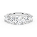MSBLUE Size 6 3.2ct Round Cut Moissanite Engagement Ring